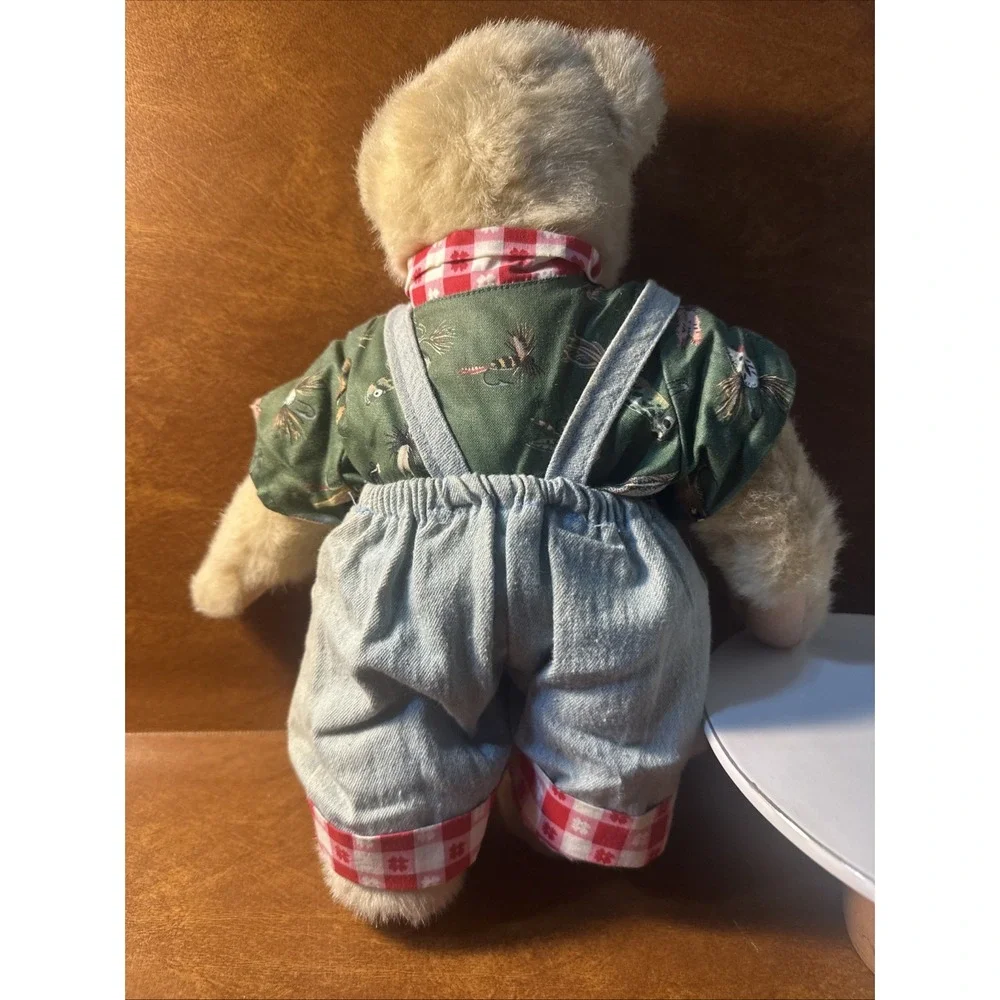 Fuzzy VanderBear Picnic Boy with Overalls Plush 13